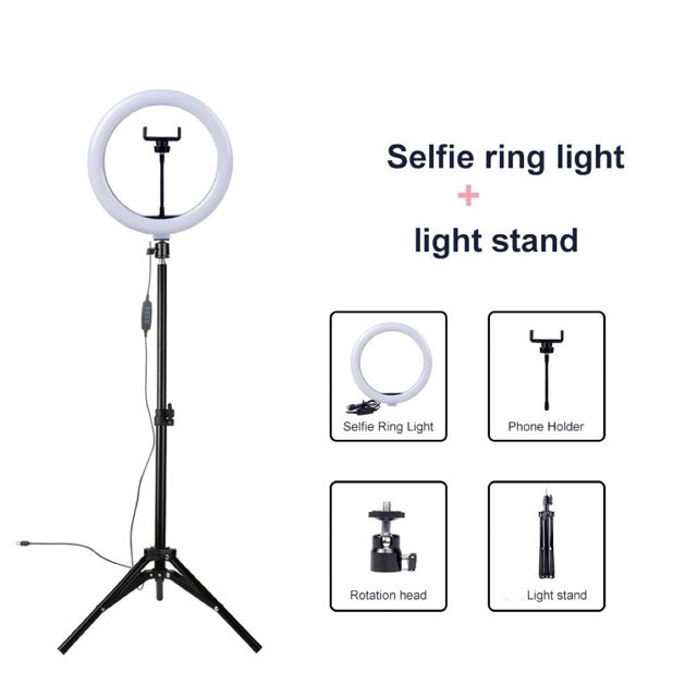 26cm Ring Light With Mobile Holder