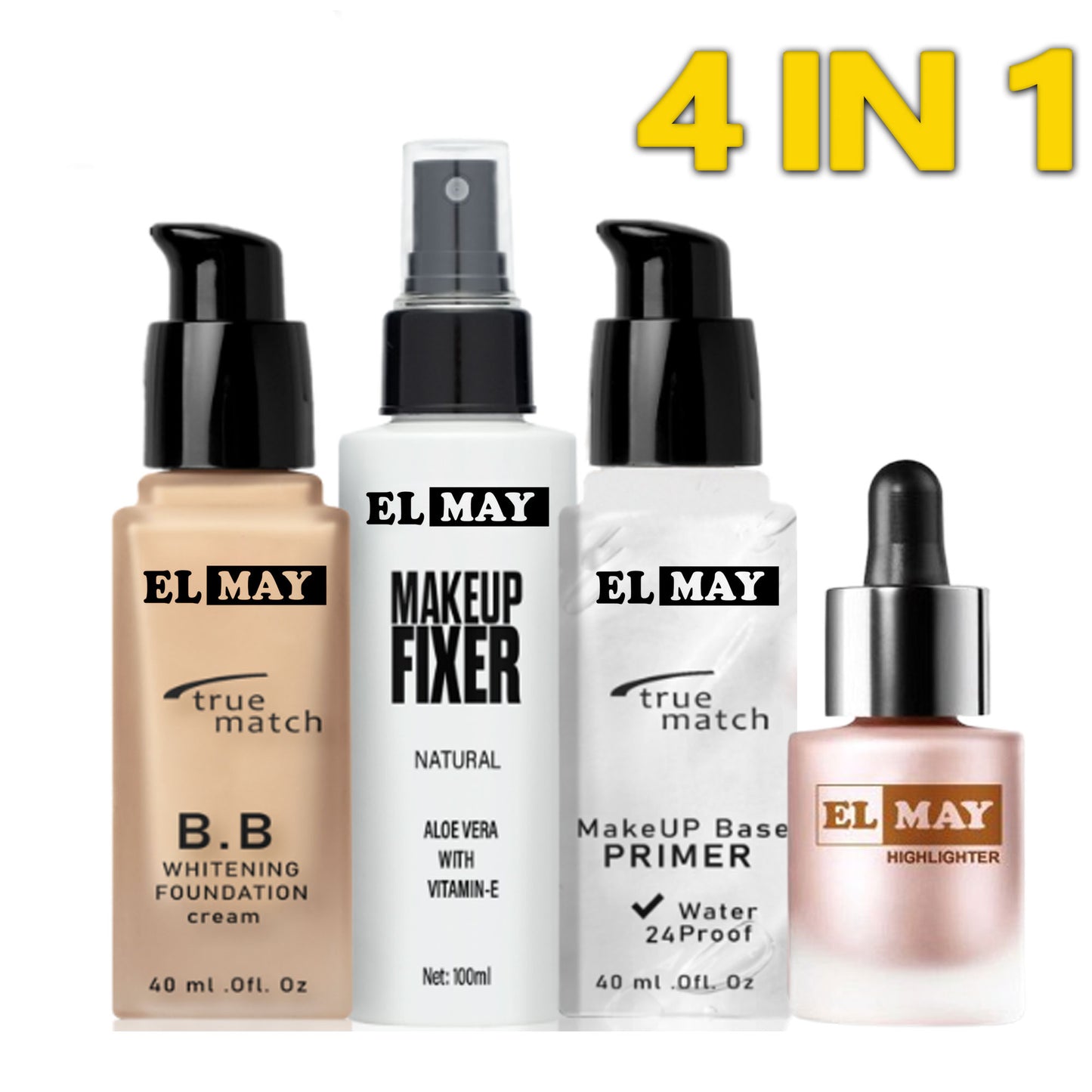 Beautious 6 in 1 - Deal Of Foundation + Concealer + Fixer + Lip Tint + Highlighter + Beauty Blender